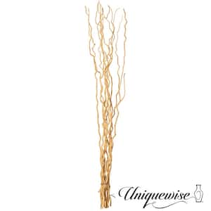 12-Pieces Natural Dry Branches Authentic Willow Sticks, Home, and Wedding Craft 59 in, Peeled White, Vase Filler Decor