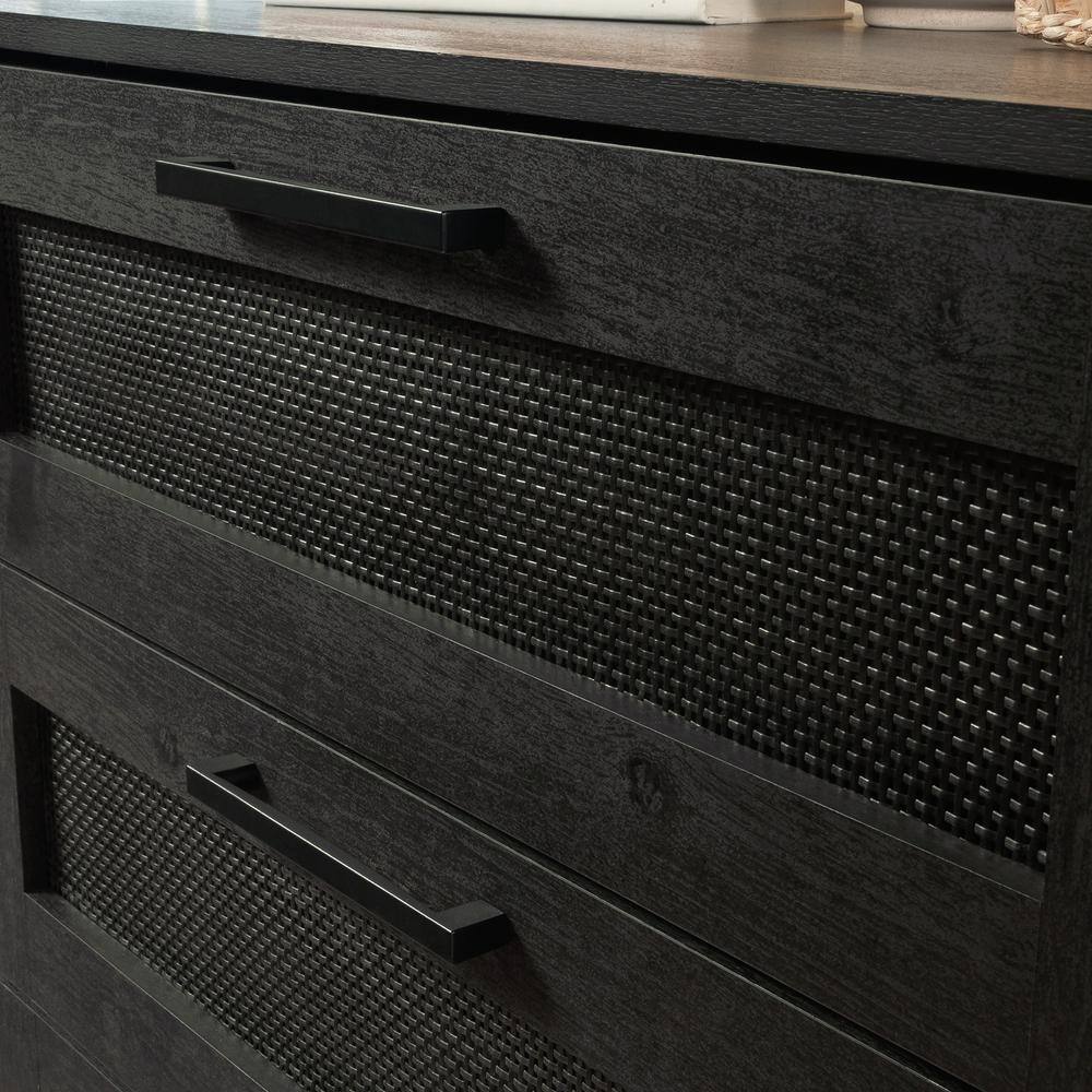 Raven Oak Black Coastal 4-Drawer Vertical Dresser