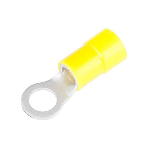 Gardner Bender 4 AWG 3/8 in. Stud Size Vinyl-Insulated Ring Terminals in  Yellow (4-Pack) 15-098 - The Home Depot