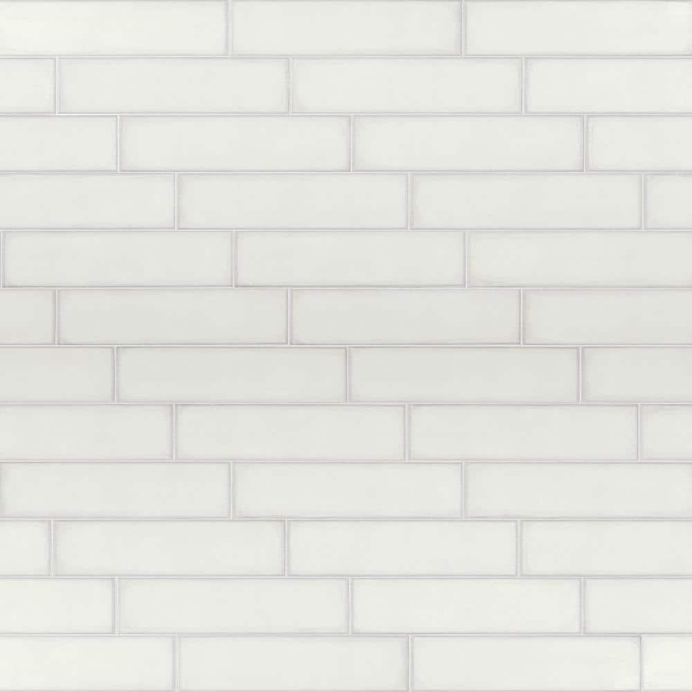 Stacy Garcia White Matte Porcelain Subway Wall Tile