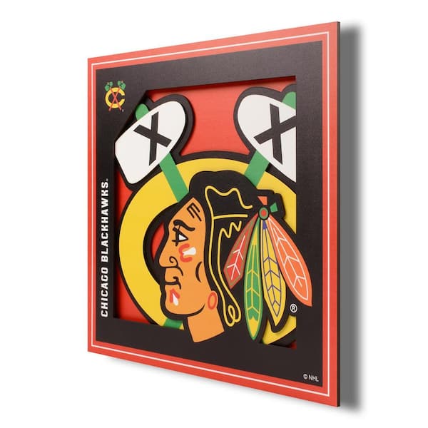 NHL Chicago Blackhawks 3D Logo Series Wall Art - 12x12