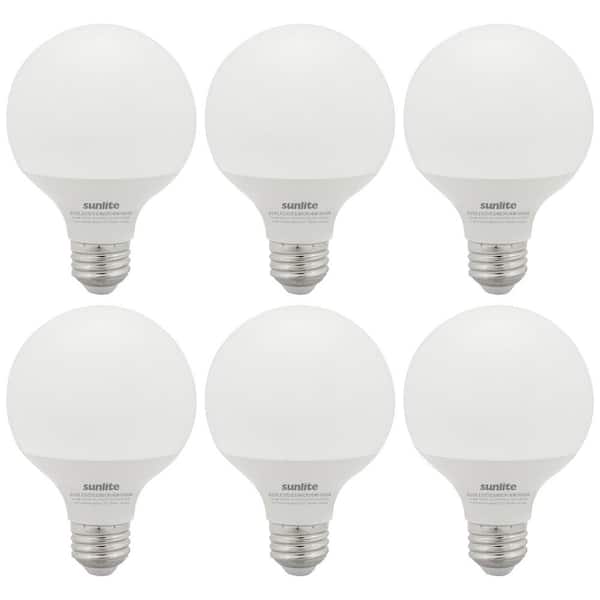 60-Watt Equivalent G25 Dimmable and Energy Star E26 Base LED Light Bulb, Bright White 3000K (6-Pack)