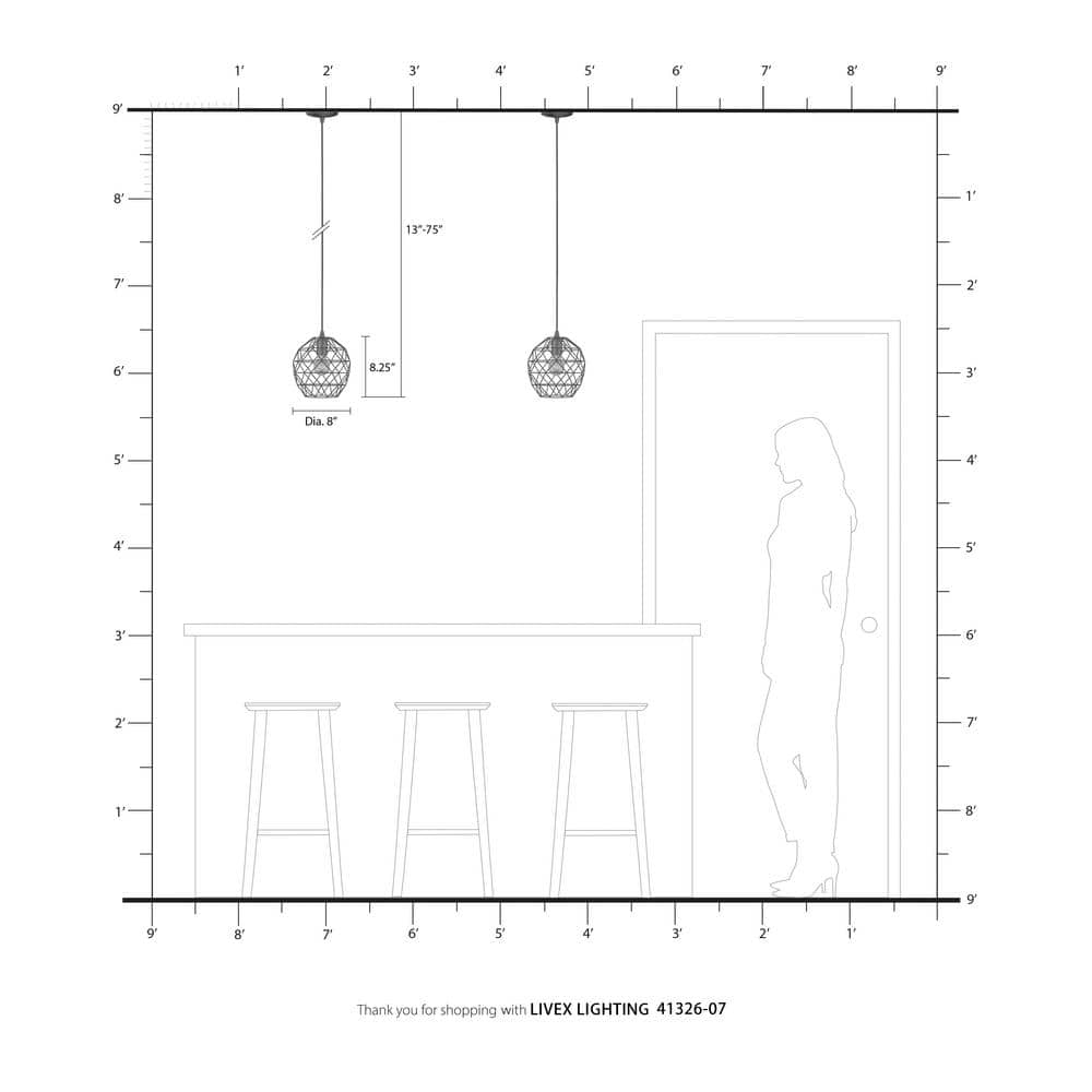 Bronze Geometric Globe Mini Pendant Light with LED