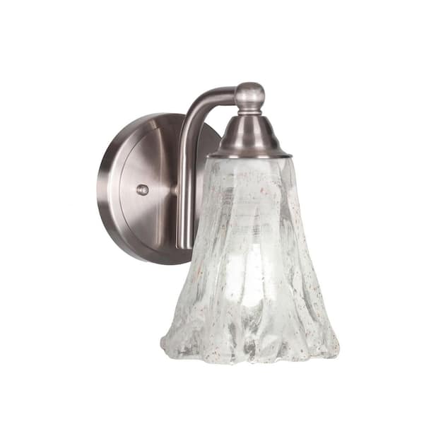 Unbranded Madison 5.5 in. 1-Light Brushed Nickel Wall Sconce with Standard Shade