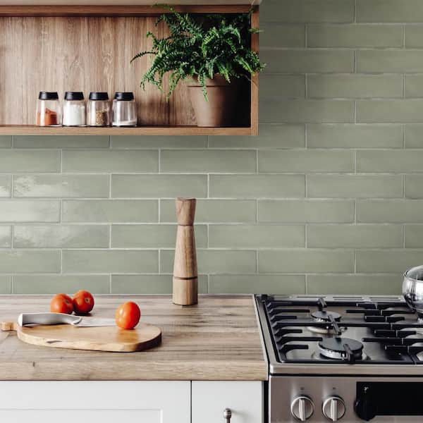 Castillo Sage 3 in. x 12 in. Ceramic Wall Tile (5.72 sq. ft./Case)