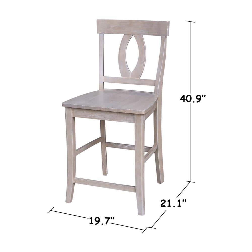 Verona Gray Solid Wood Counter Stool 22"x41"