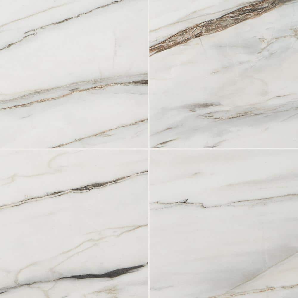 Saroshi Large White Polished Porcelain Floor and Wall Tile