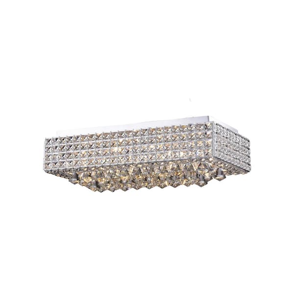 DESwan 8-Light Shiny Silver Chandelier