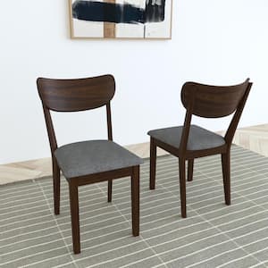 San Marino Side Dining Chair with Wood Back, Set of 2, Chestnut