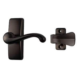 GL Lever Set with Locking Inside Latch for Storm and Screen Doors, Oil Rubbed Bronze