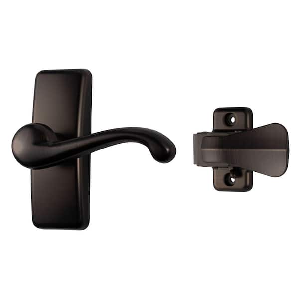 IDEAL SECURITY GL Lever Set with Locking Inside Latch for Storm and Screen Doors, Oil Rubbed Bronze