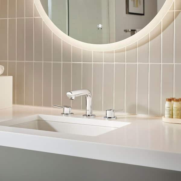 Concetto 8 in. Widespread 2-Handle Mid-Arc Bathroom Faucet in StarLight Chrome