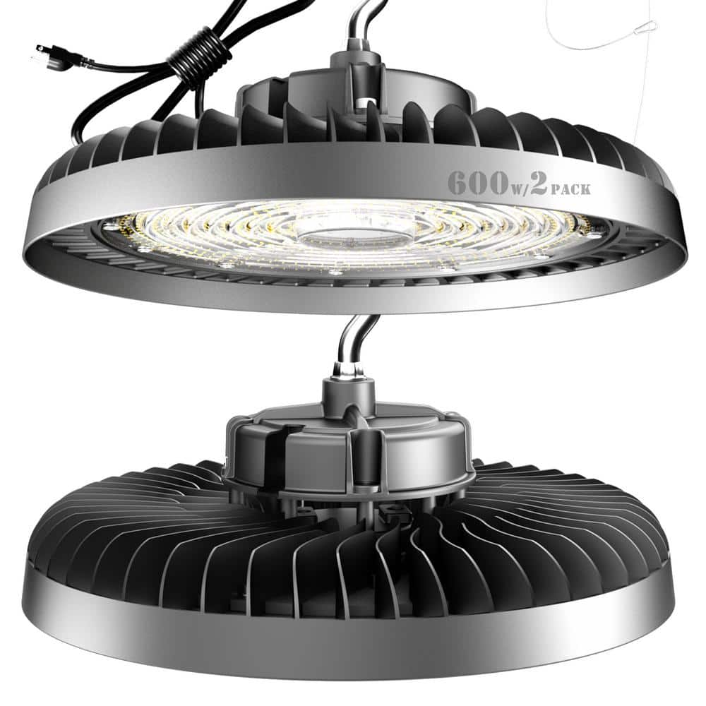 2Pack 600W LED High Bay Light 90000LM High Bay LED Shop Lights AC100-277V C