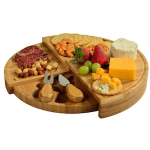 13 in. Florence Transforming Bamboo Cheese Board Set