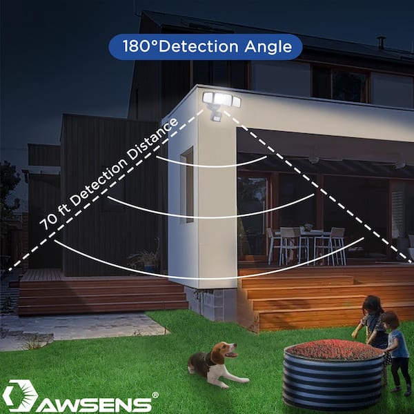 Details about   Awsens Security Flood Light 180 Degree Motion Activated Outdoor LED Dusk to Dawn 