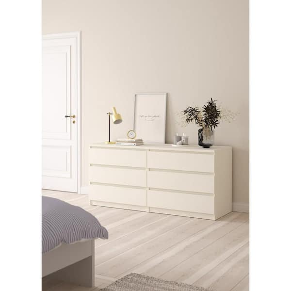 HOME IMPORTS EMPORIUM White 6 Drawers 28.5 in. Chest of Drawers