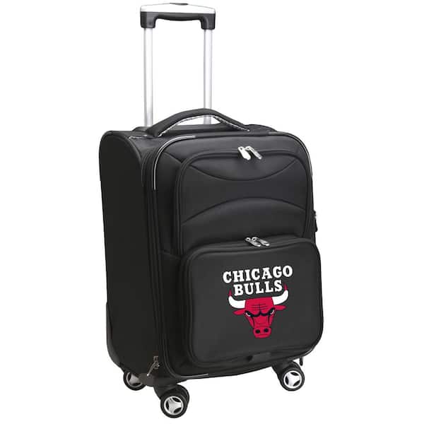 Denco NBA Chicago Bulls 21 in. Black Carry-On Spinner Softside Suitcase