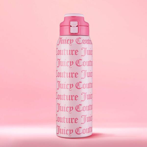 JUICY COUTURE Glam Getaway 32 oz. Pink Couture Stainless Steel