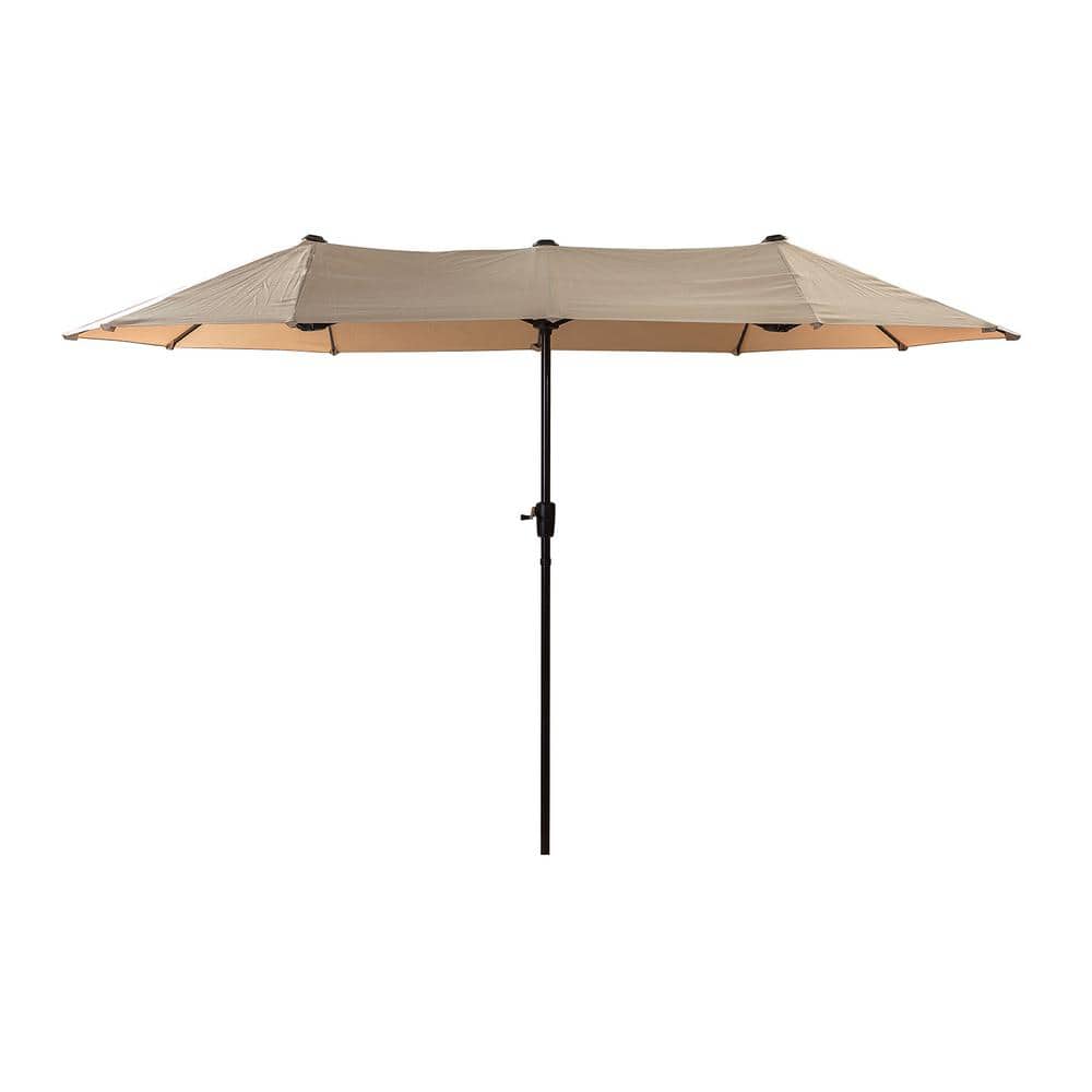 13 ft. x 6.5 ft. Rectangular Market Outdoor Patio Umbrella in Beige