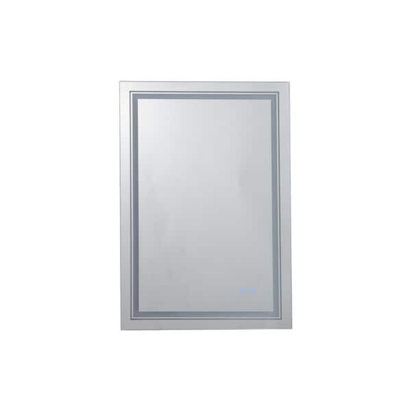 Unbranded 32 in. W x 24 in. H Large Rectangular Frameless Anti-Fog Dimmer Wall Bathroom Vanity Mirror in Silver