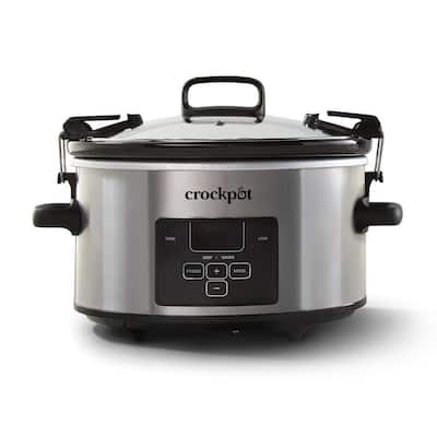 4-qt. Stainless Steel Cook and Carry Programmable Slow Cooker