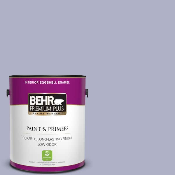 BEHR PREMIUM PLUS 1 gal. #S560-3 Noble Purple Eggshell Enamel Low Odor Interior Paint & Primer