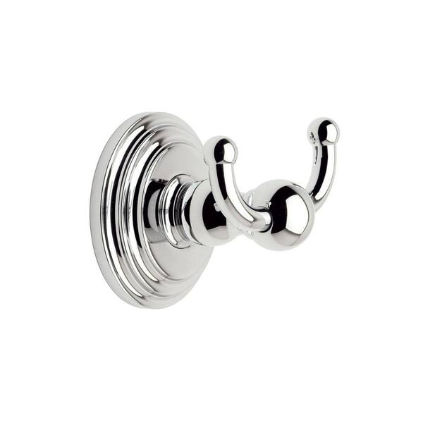 Ginger Chelsea Double Robe Hook in Polished Chrome