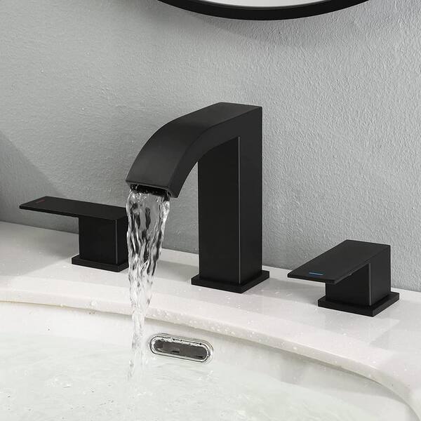 Stainless Steel Commercial Metering Double Handle Bathroom Sink Faucet