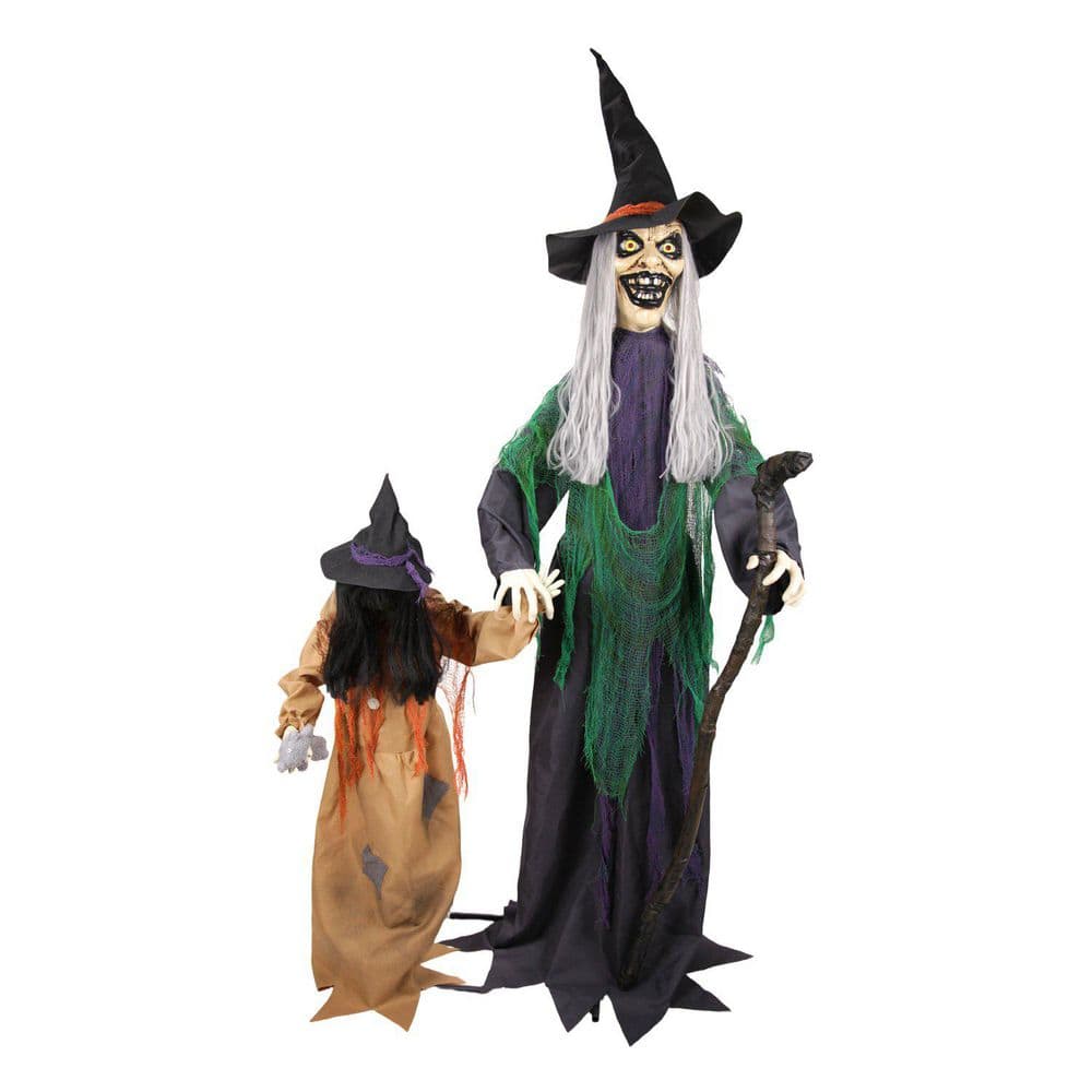 5.6 ft. LED Standing Witch with a Creepy Girl Halloween Animatronic price history on PriceWatchPro