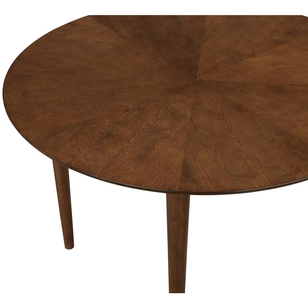 Bonito 47-inch Round Walnut Wood Dining Table