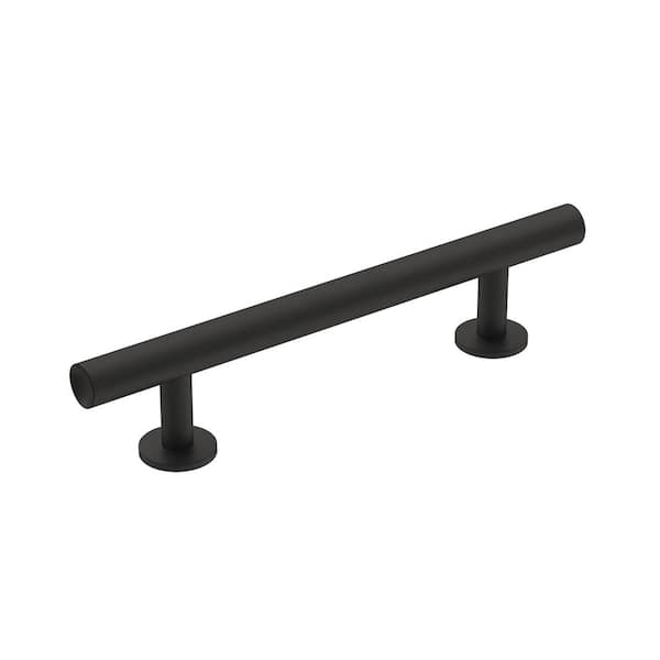 Radius 3-3/4 in. (96mm) Modern Matte Black Bar Cabinet Pull