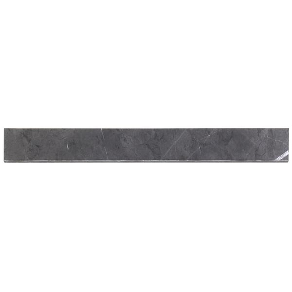 Ivy Hill Tile Marmo Gray 3 in. x 24 in. Matte Porcelain Bullnose Tile