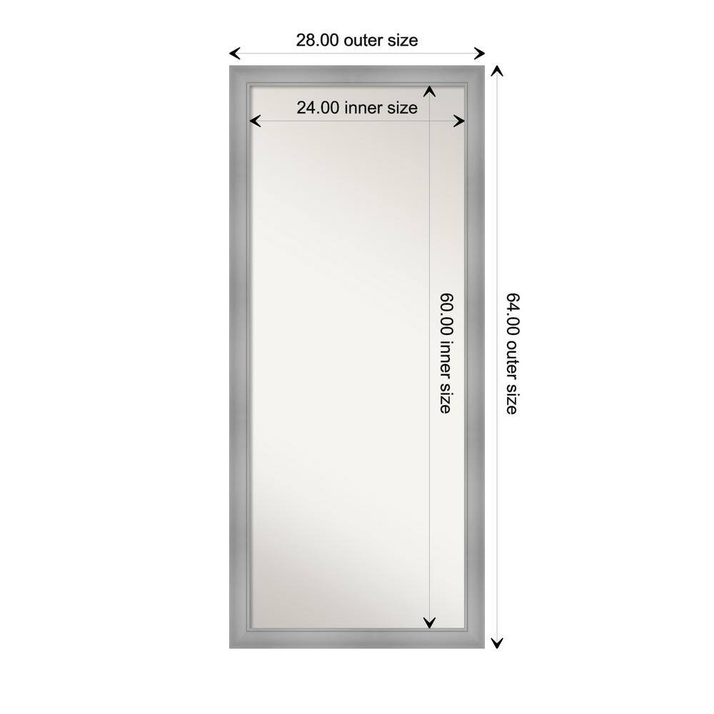 Flair Polished Nickel 72" Full-Length Leaner Wood Mirror