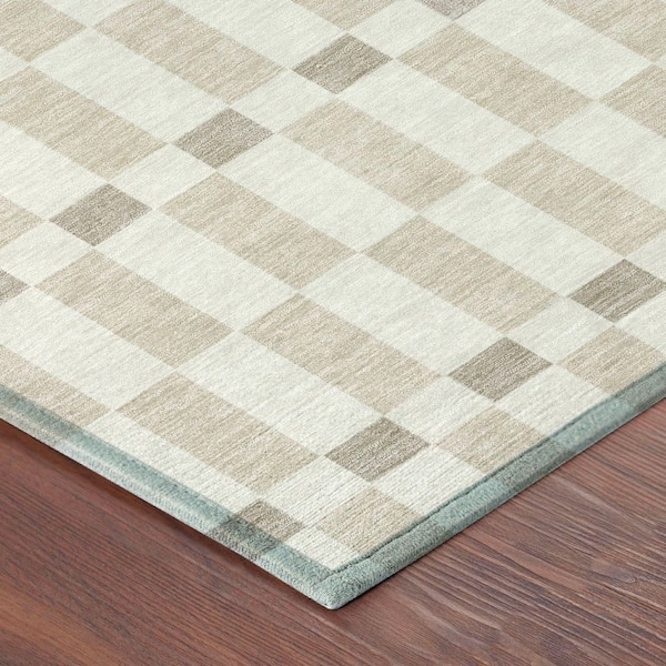 Chantille Machine Washable Indoor/Outdoor Abstract ACN2547 Ivory 2 ft. x 7 ft. Runner Rug