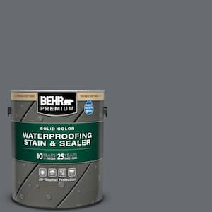 1 gal. #770F-5 Dark Ash Solid Color Waterproofing Exterior Wood Stain and Sealer