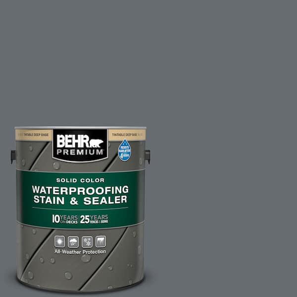 BEHR PREMIUM 1 gal. #770F-5 Dark Ash Solid Color Waterproofing Exterior Wood Stain and Sealer