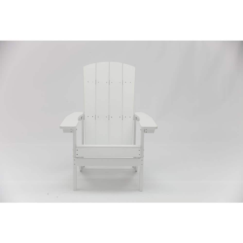 Snow White Reclining Plastic Adirondack Chair HP CC S The Home Depot   Plastic Adirondack Chairs Hp Cc S 64 1000 