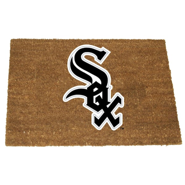 The Memory Company Chicago White Sox 29.5 in. x 19.5 in. Coir Fiber Colored Logo Door Mat