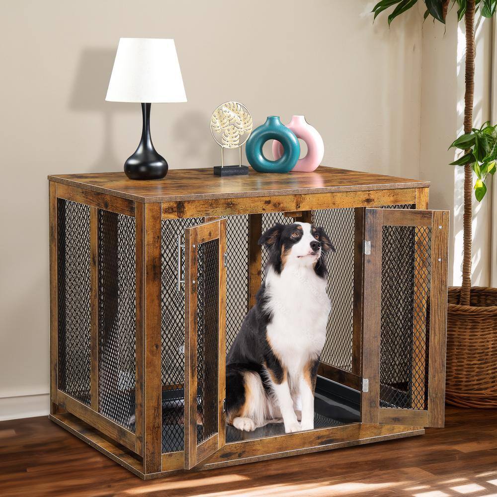 38.6 in. Brown Rectangle MDF End Table - thumbnail 8