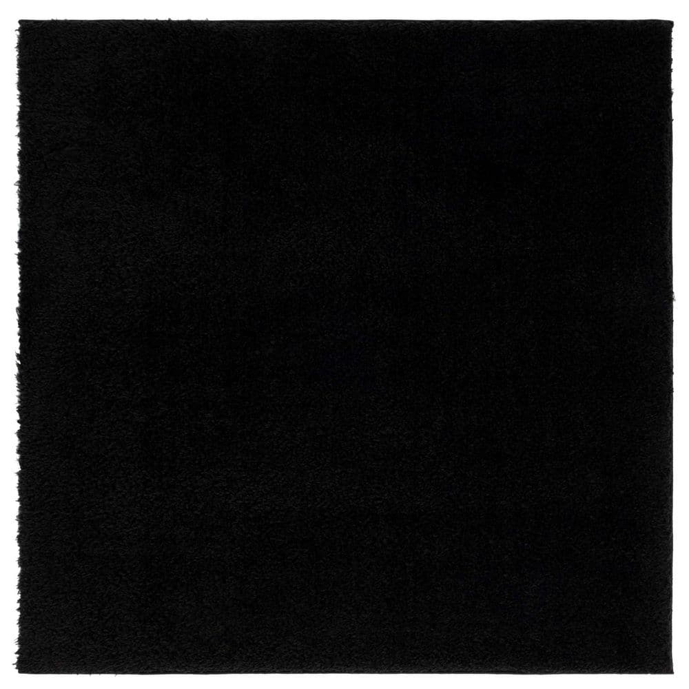 Black/color Rug Square SAFAVIEH Lindsay Shag 7 ft. x 7 ft. Black Modern Solid Square Area Rug ...