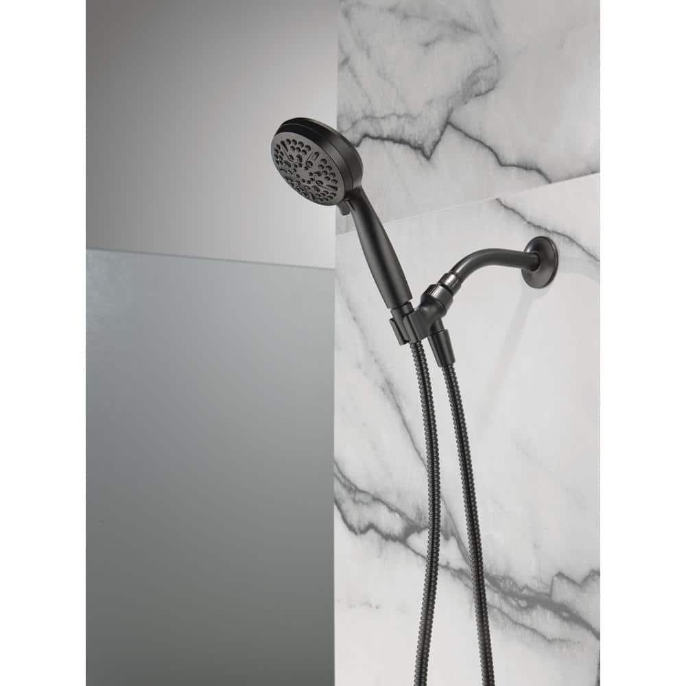 Matte Black Adjustable Handheld Multi-Head Shower System