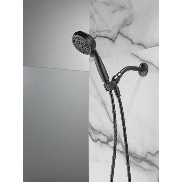 Delta 5-Spray Settings Wall Mount Handheld Shower Head 1.75 GPM in Matte  Black 75511BL - The Home Depot