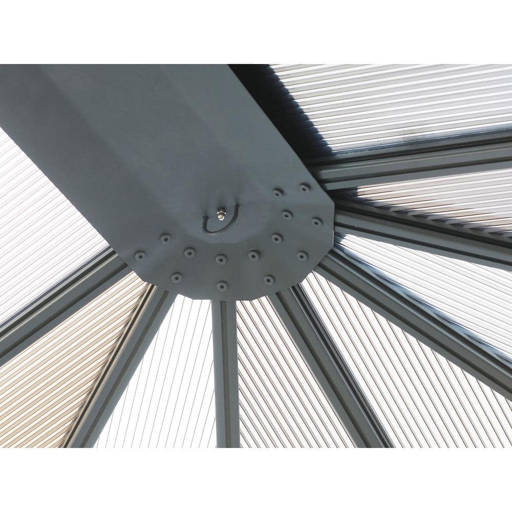 Florence Gray Aluminum and Polycarbonate Outdoor Solarium