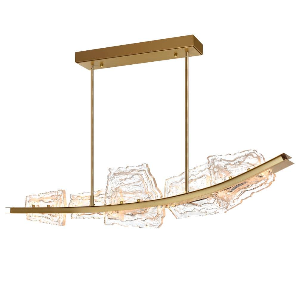 Arcus Integrated LED 50in Brass Chandelier with Handcrafted Glass price history on PriceWatchPro