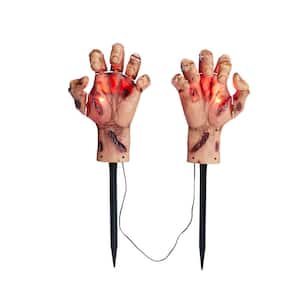 10 in. Zombie Hand Stakes and Lights