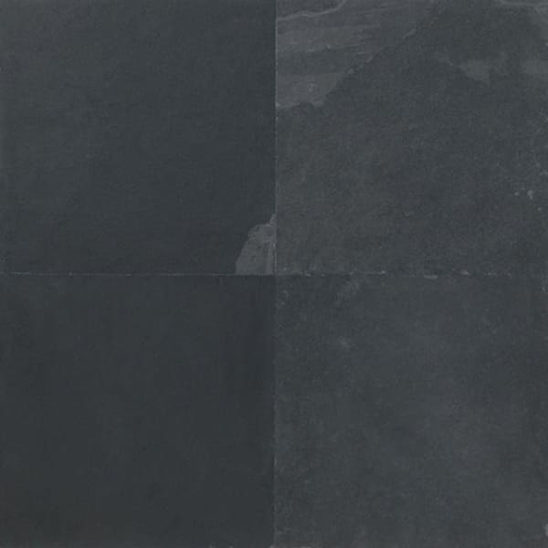 Daltile Natural Stone Collection Brazil Black 12 in. x 12 in. Slate Floor and Wall Tile (6 sq. ft. / case)-DISCONTINUED