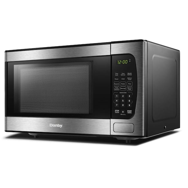 Kenmore Countertop Microwave, 6 Auto-Preset Menus, Child Lock, Defrost &  Express Cooking Features, 900 Watt, .9 Cu Ft, Stainless Steel 