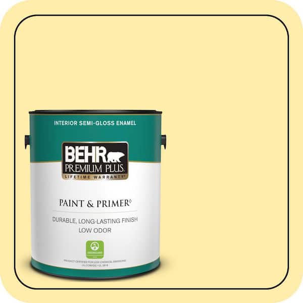 BEHR PREMIUM PLUS 1 gal. #P300-3 Rite of Spring Semi-Gloss Enamel Low Odor Interior Paint & Primer