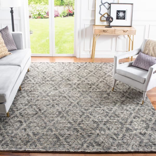 Tibetan 8 ft. x 10 ft. Gray Tribal Area Rug