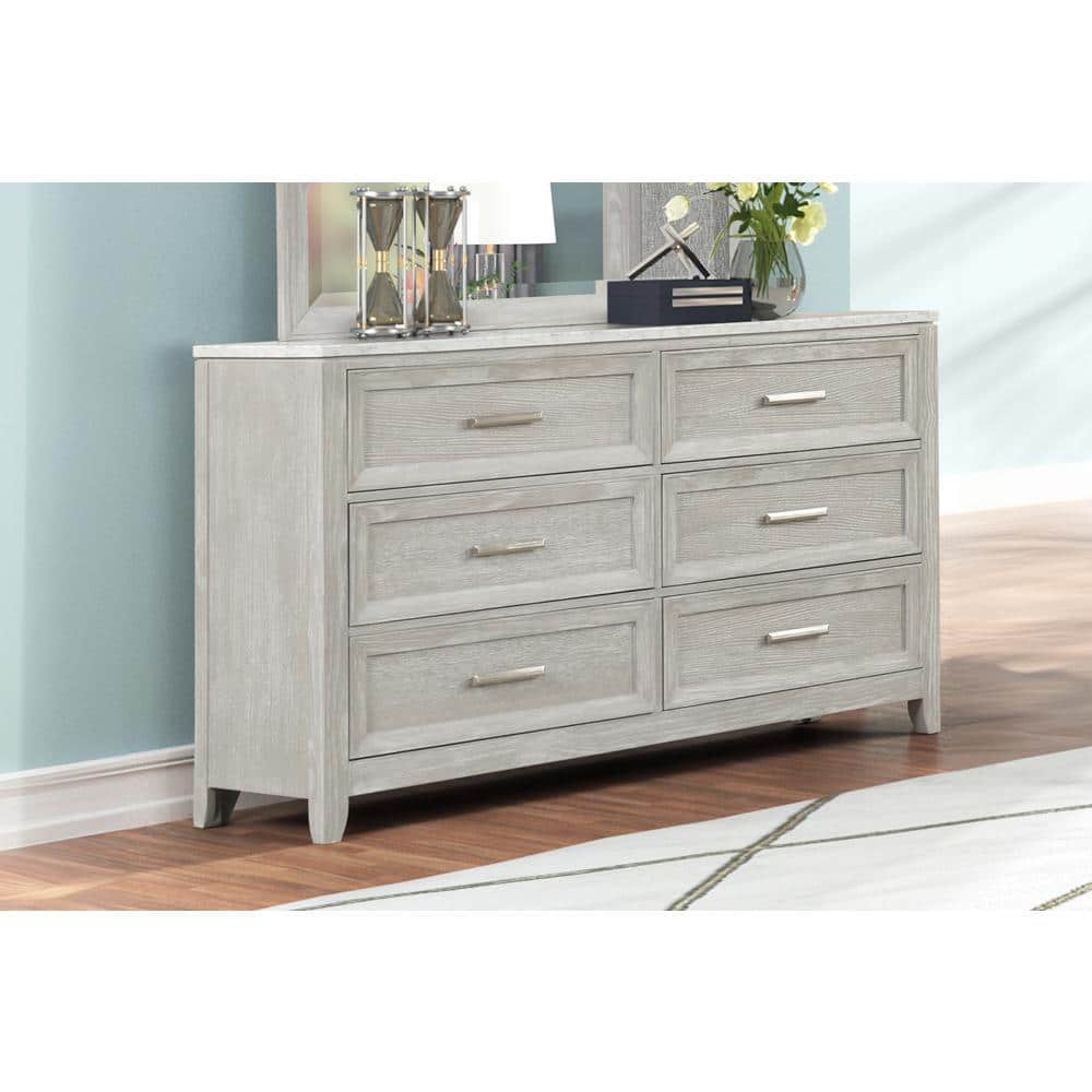 NEW CLASSIC HOME FURNISHINGS New Classic Furniture Fiona Mist Gray 6-drawer 65 in. Dresser B2442-050 - The Home Depot NEW CLASSIC HOME FURNISHINGS New Classic Furniture Fiona Mist Gray 6-drawer 65 in. Dresser B2442-050 - The Home Depot